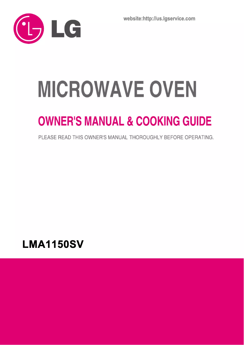 Página nº 1 - Manual de usuario LG LMA1150SV