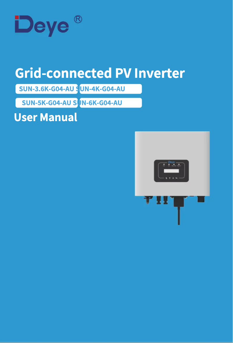 Página 1 del manual Manual de usuario Deye SUN-5K-G04-AU