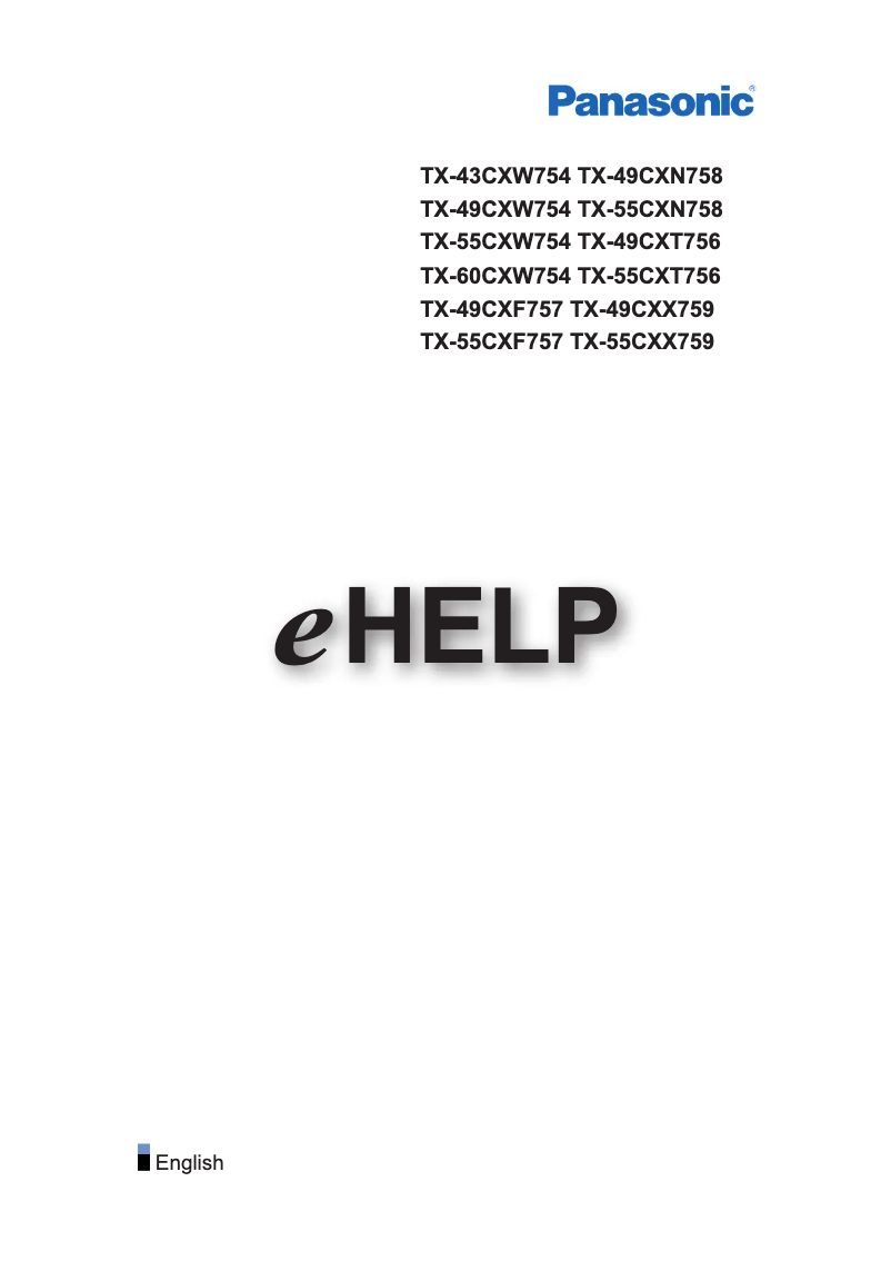 Imagen de la primera página del manual del dispositivo TX-55CXW754