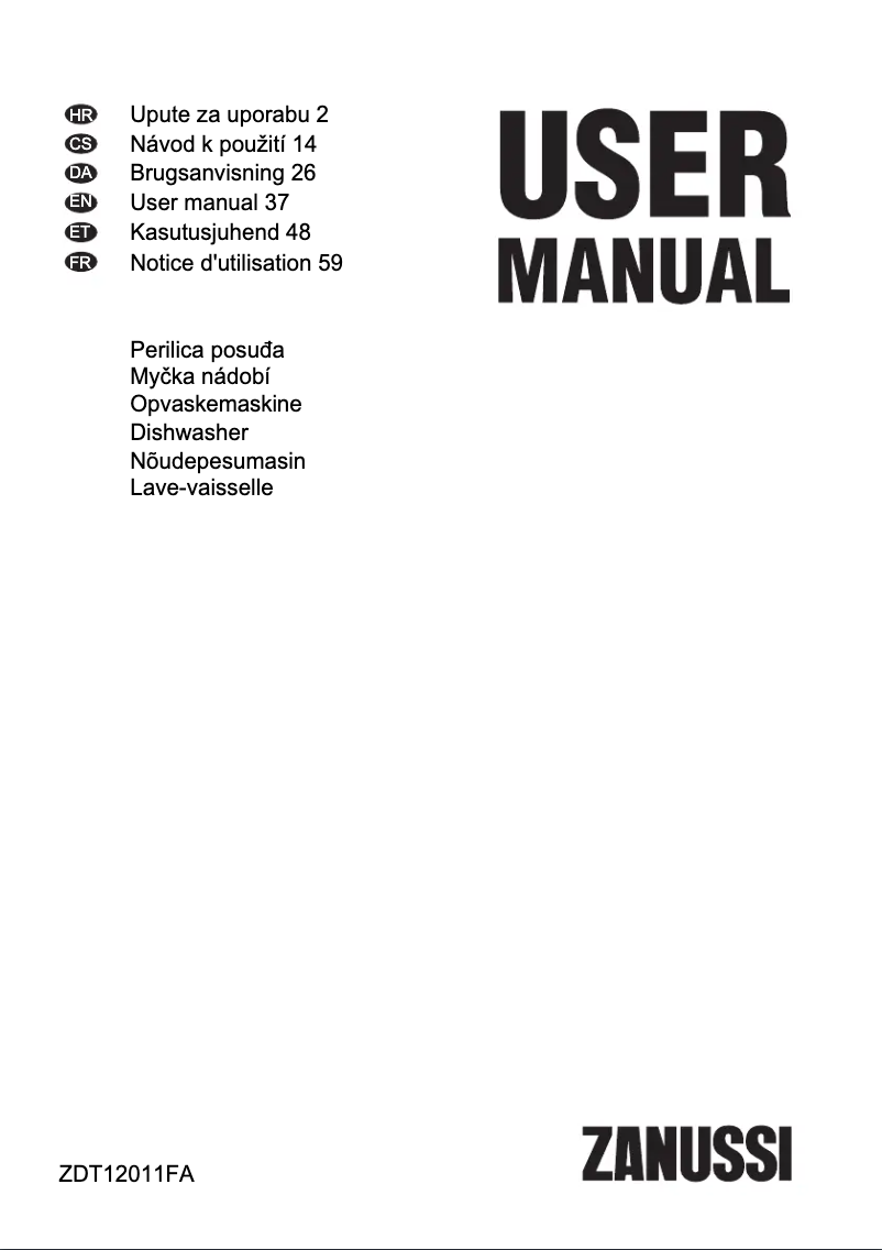 Imagen de la primera página del manual del dispositivo ZDT12011FA