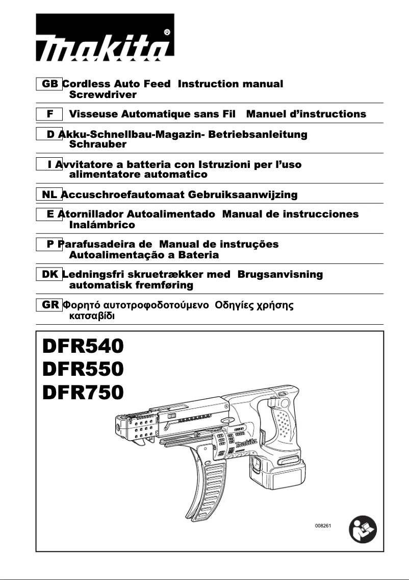 Página 1 del manual Manual de usuario Makita DFR550Y1J