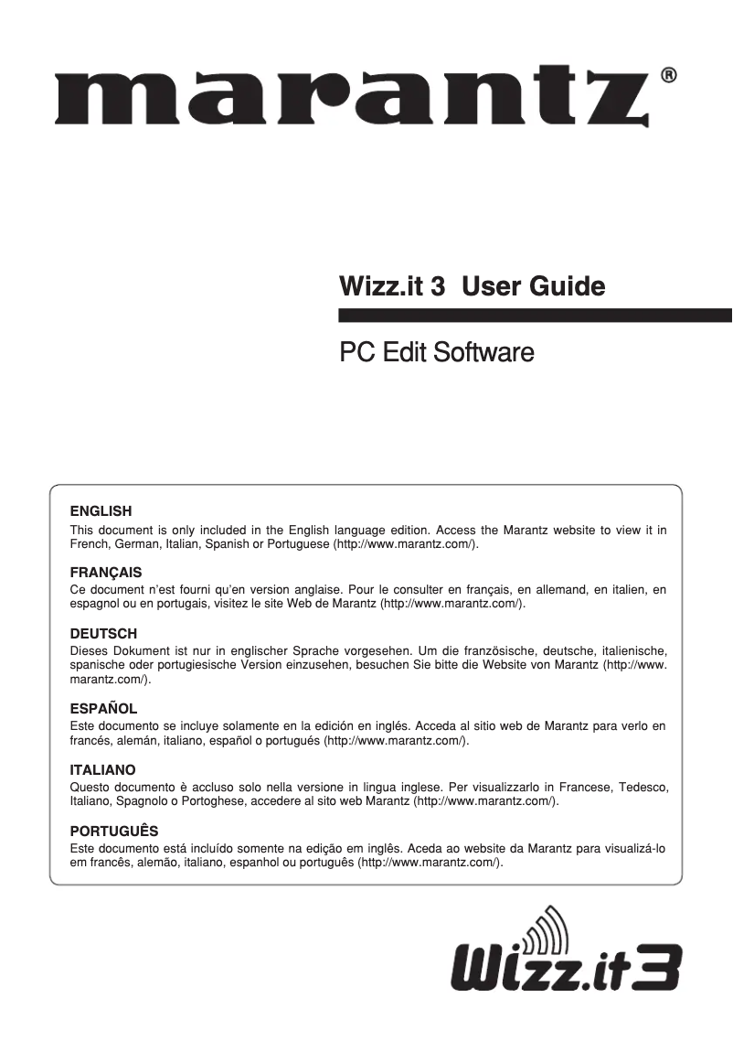 Imagen de la primera página del manual del dispositivo Wizz.it 3