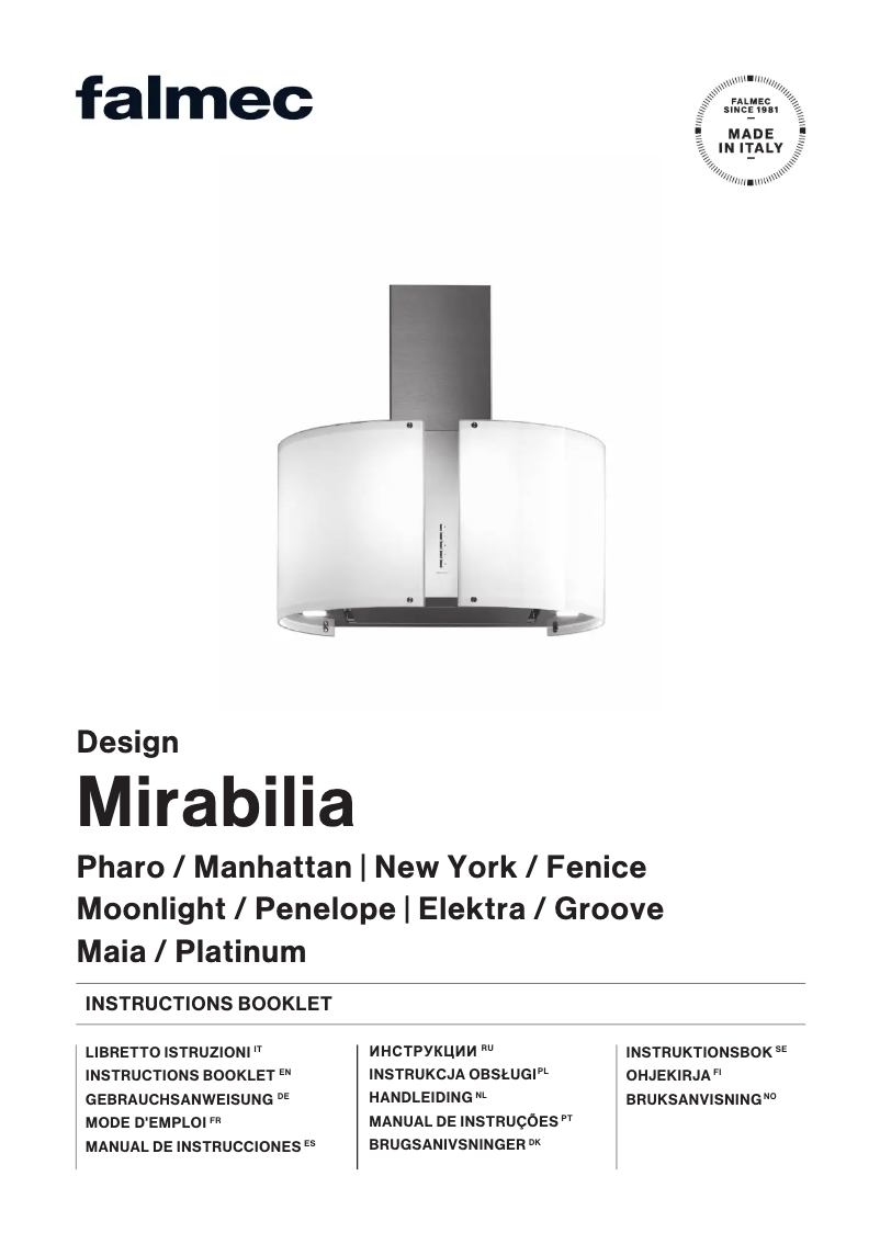 Página 1 del manual Manual de usuario Falmec Elektra