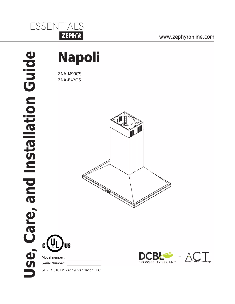 Página 1 del manual Manual de usuario Zephyr ZNAM90CS