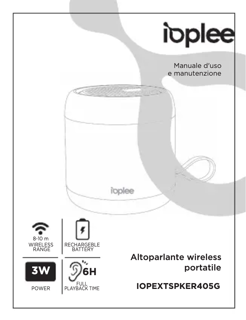 Página nº 1 - Manual de usuario IOPLEE IOPEXTSPKER405G