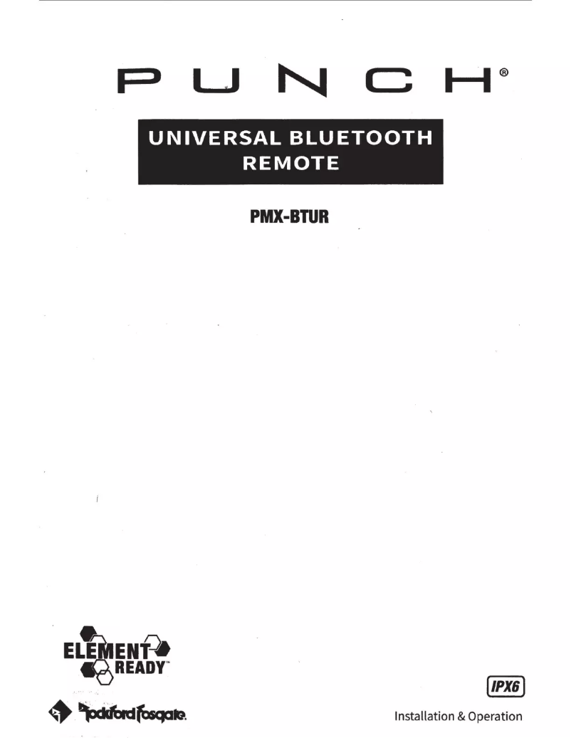 Imagen de la primera página del manual del dispositivo Punch PMX-BTUR