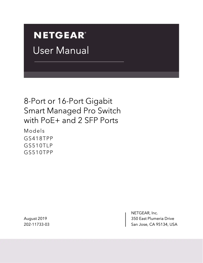 Página 1 del manual Manual de usuario Netgear ProSafe GS510TPP