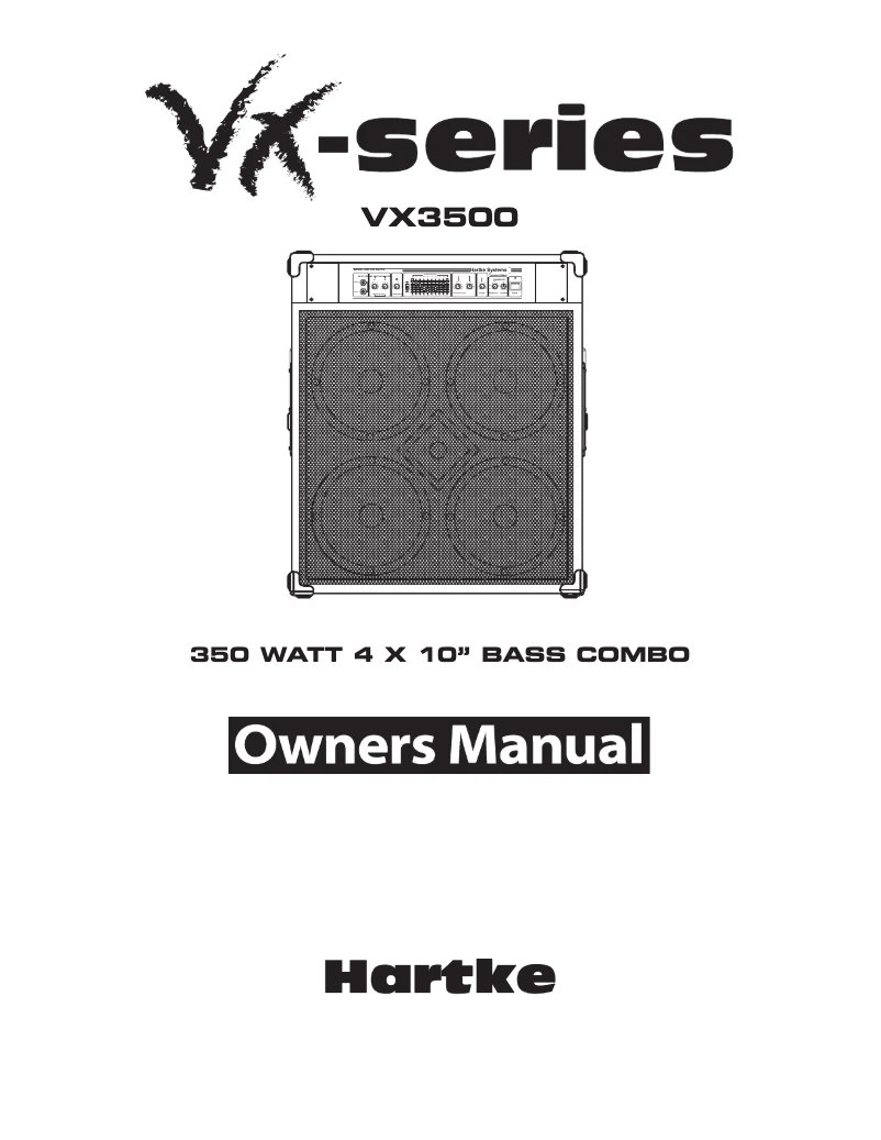 Página nº 1 - Manual de usuario Hartke VX3500