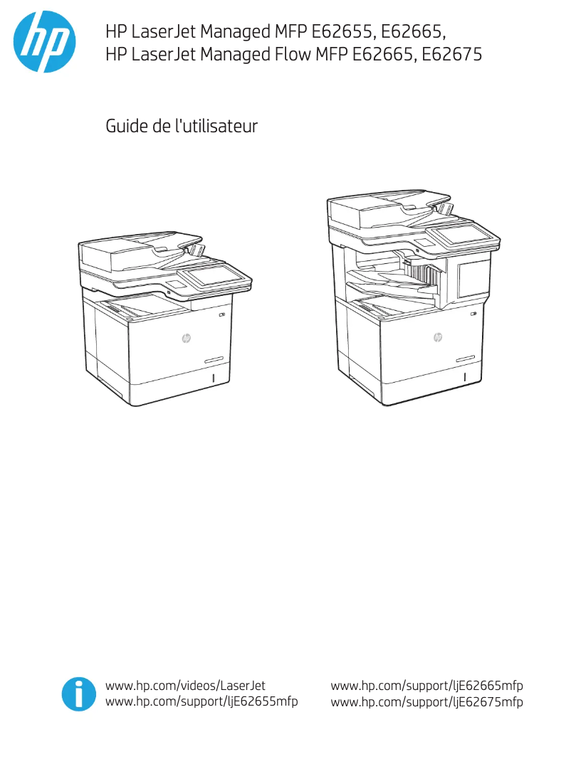 Imagen de la primera página del manual del dispositivo LaserJet Managed MFP E62675