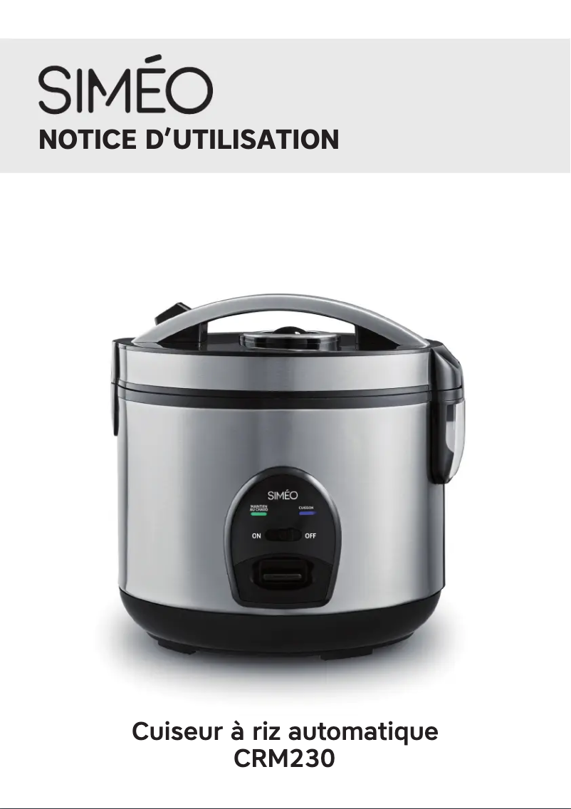 Página 1 del manual Manual de usuario Siméo CRM230