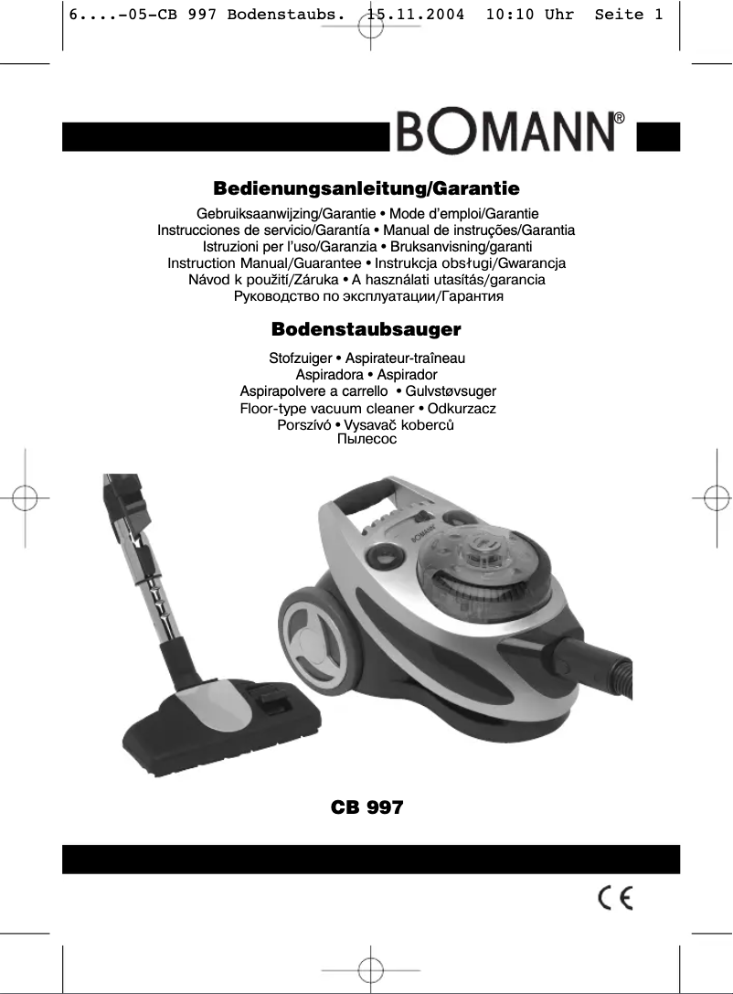 Página nº 1 - Manual de usuario Bomann CB 997