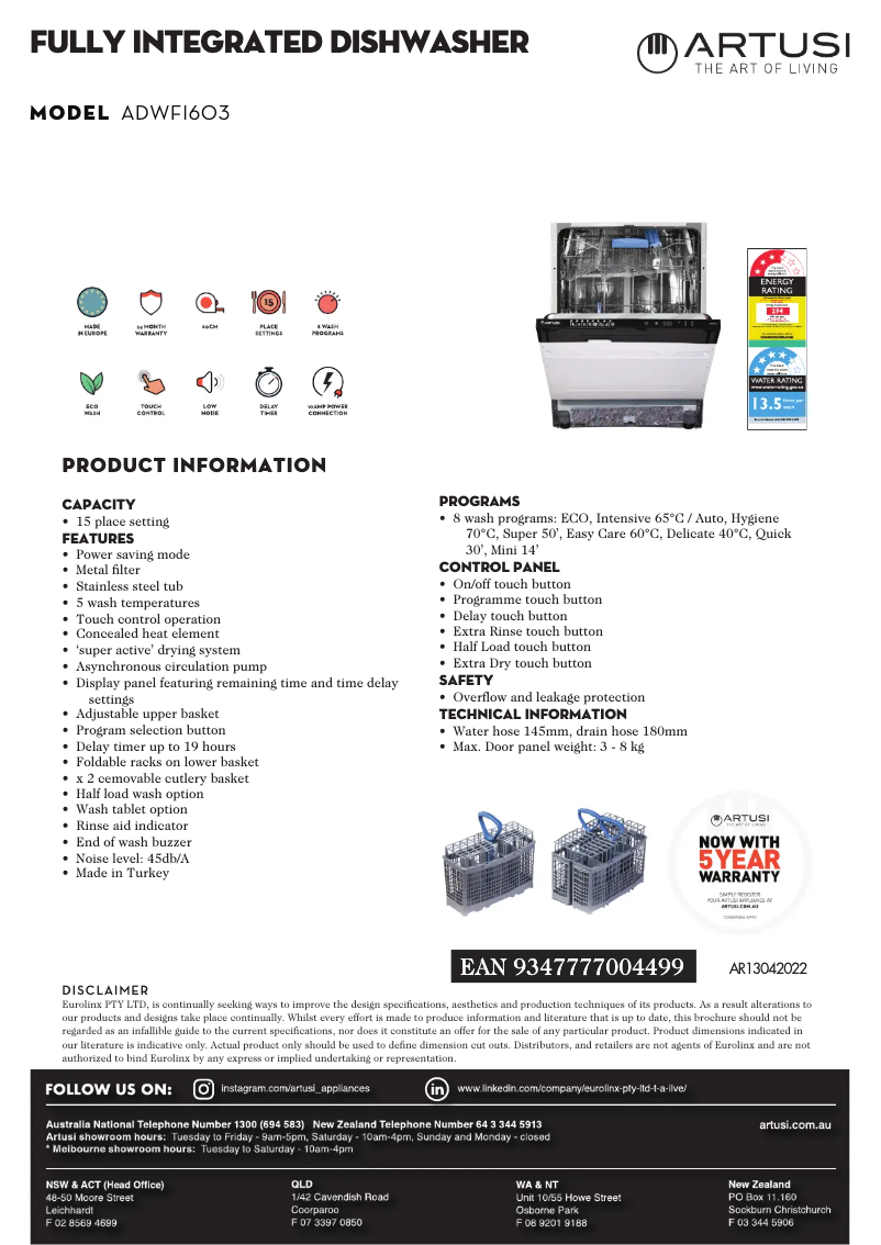 Imagen de la primera página del manual del dispositivo ADWFI603