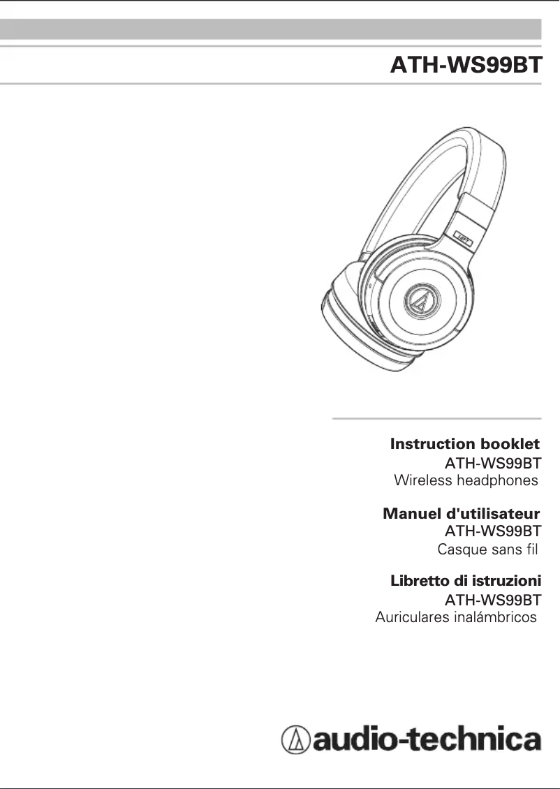 Página nº 1 - Manual de usuario Audio-Technica Solid Bass ATH-WS99BT