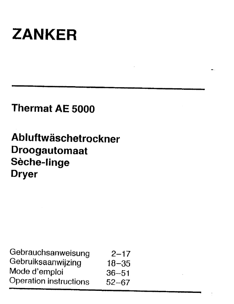 Imagen de la primera página del manual del dispositivo AE 5000 Thermat