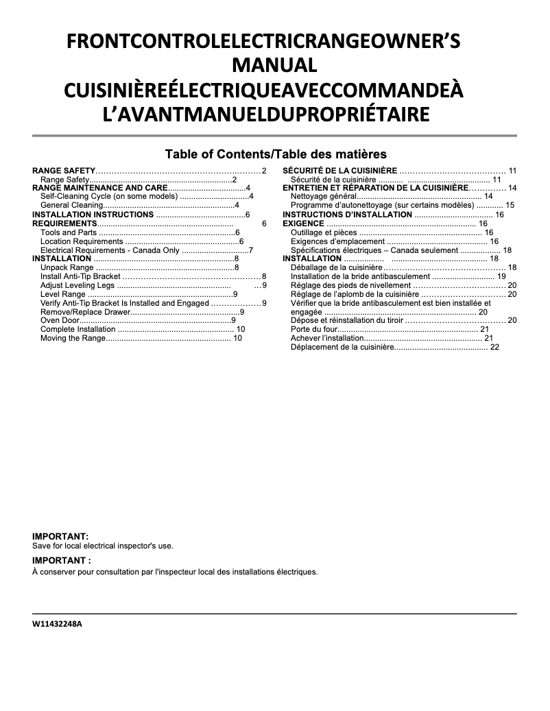 Imagen de la primera página del manual del dispositivo YWEE515S0LB