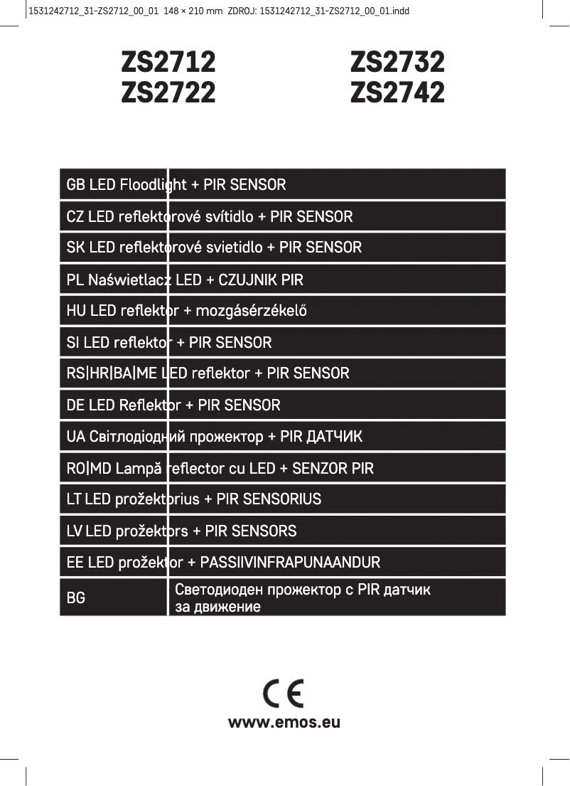 Imagen de la primera página del manual del dispositivo ZS2712