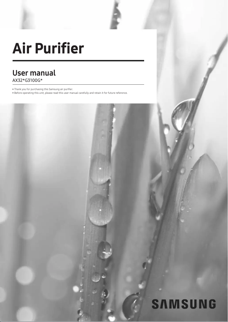 Imagen de la primera página del manual del dispositivo AX32BG3100GG