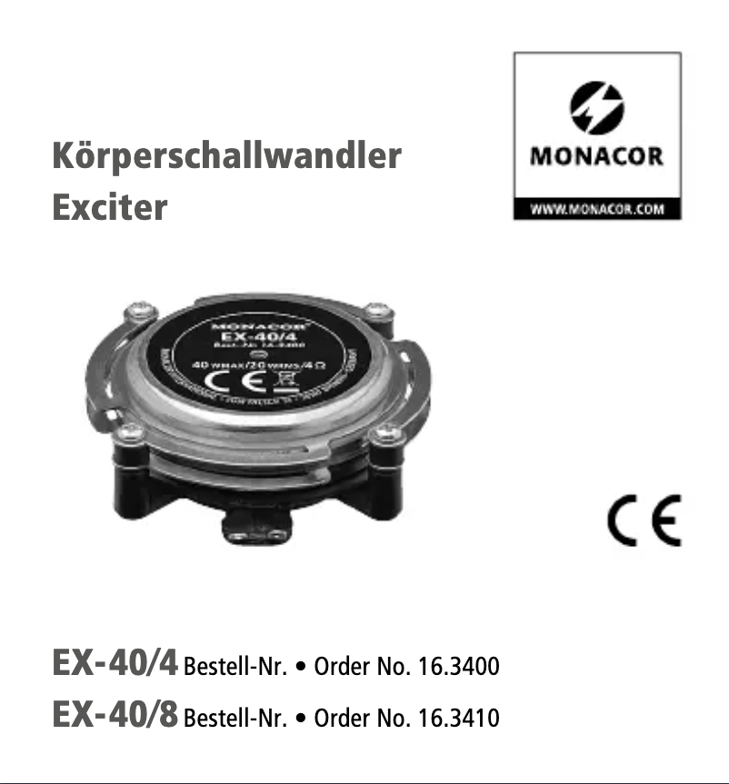 Página 1 del manual Manual de usuario Monacor EX-40/8