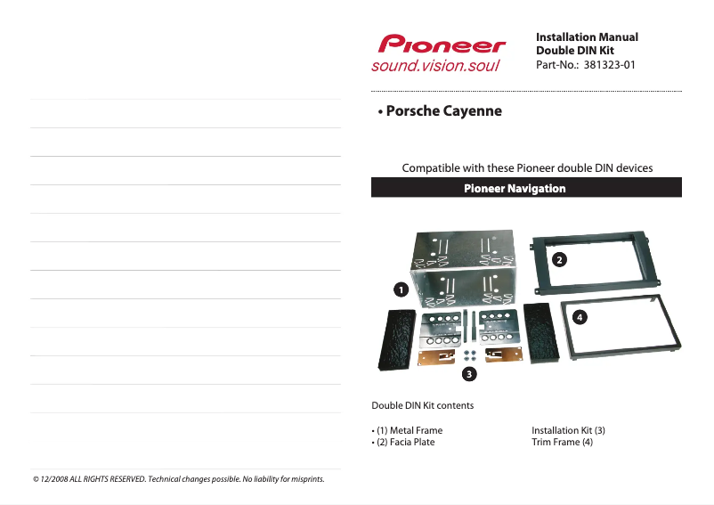 Página 1 del manual Manual de usuario Pioneer 381323-01