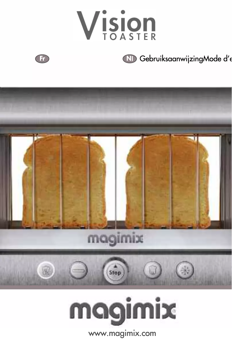 Imagen de la primera página del manual del dispositivo Vision Toaster 11540