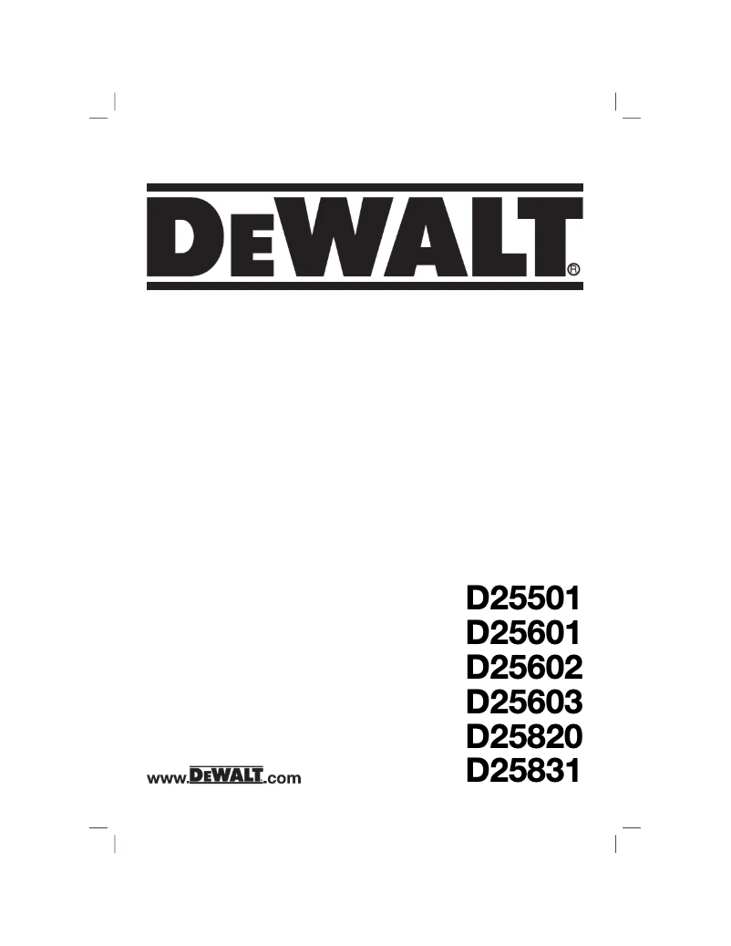 Página 1 del manual Manual de usuario DeWalt D25603