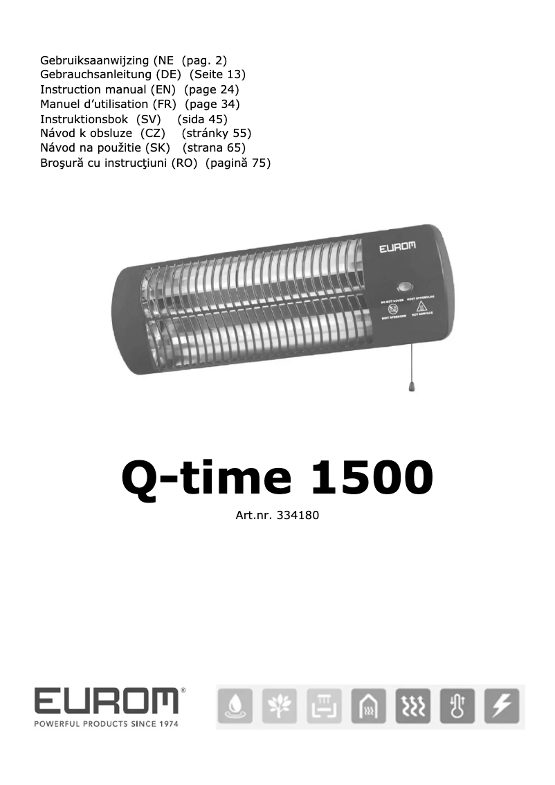 Página nº 1 - Manual de usuario Eurom Q-time 1500