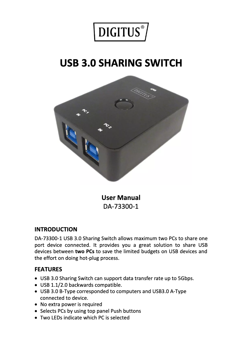 Página 1 del manual Manual de usuario Digitus DA-73300-1