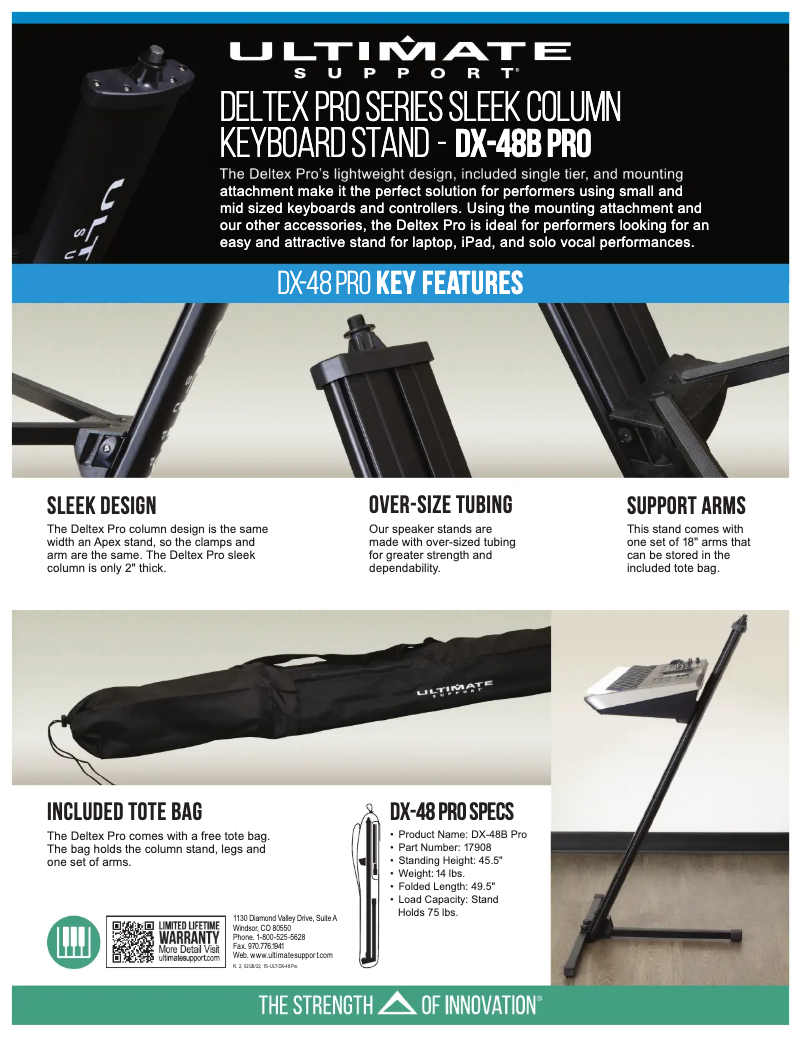 Página 1 del manual Manual de usuario Ultimate Support DX-48B Pro