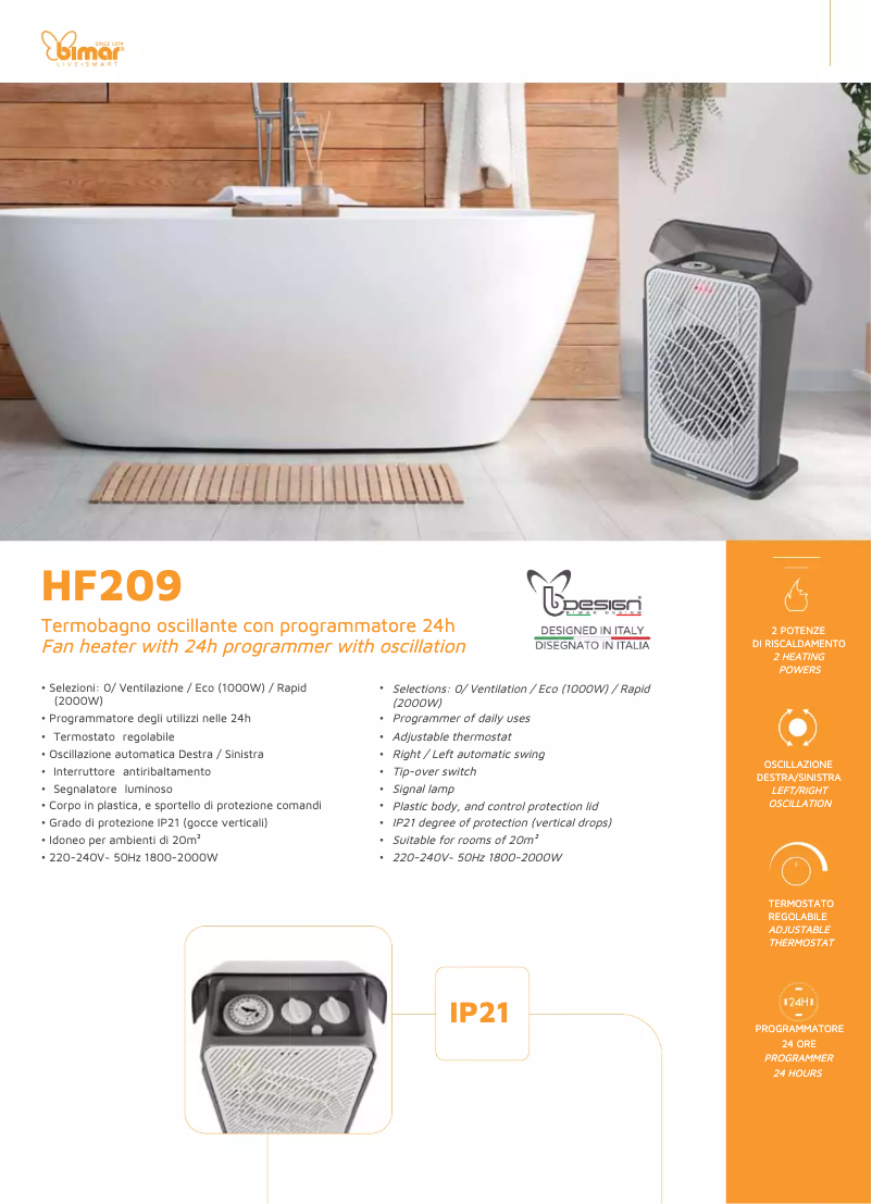 Imagen de la primera página del manual del dispositivo HF209