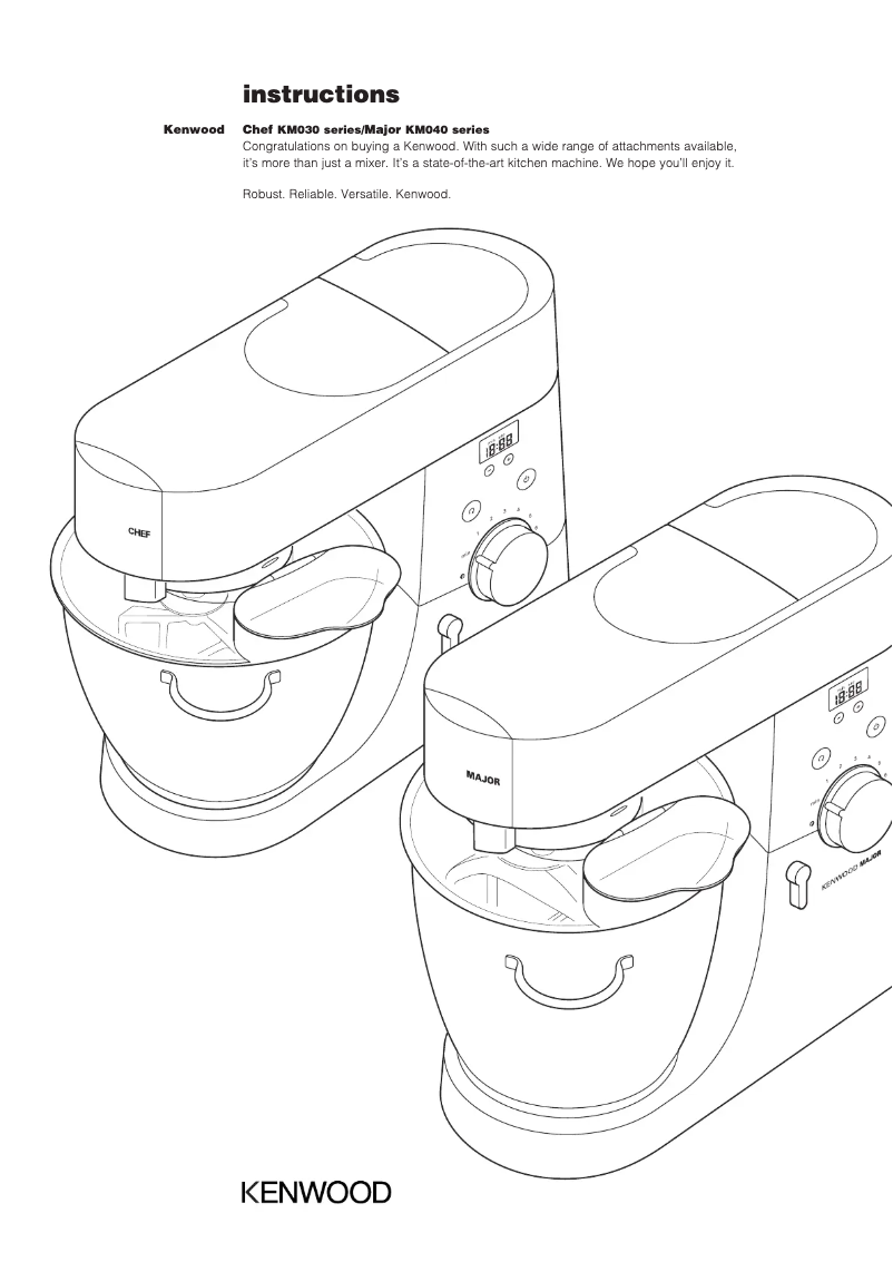 Página 1 del manual Manual de usuario Kenwood KM030