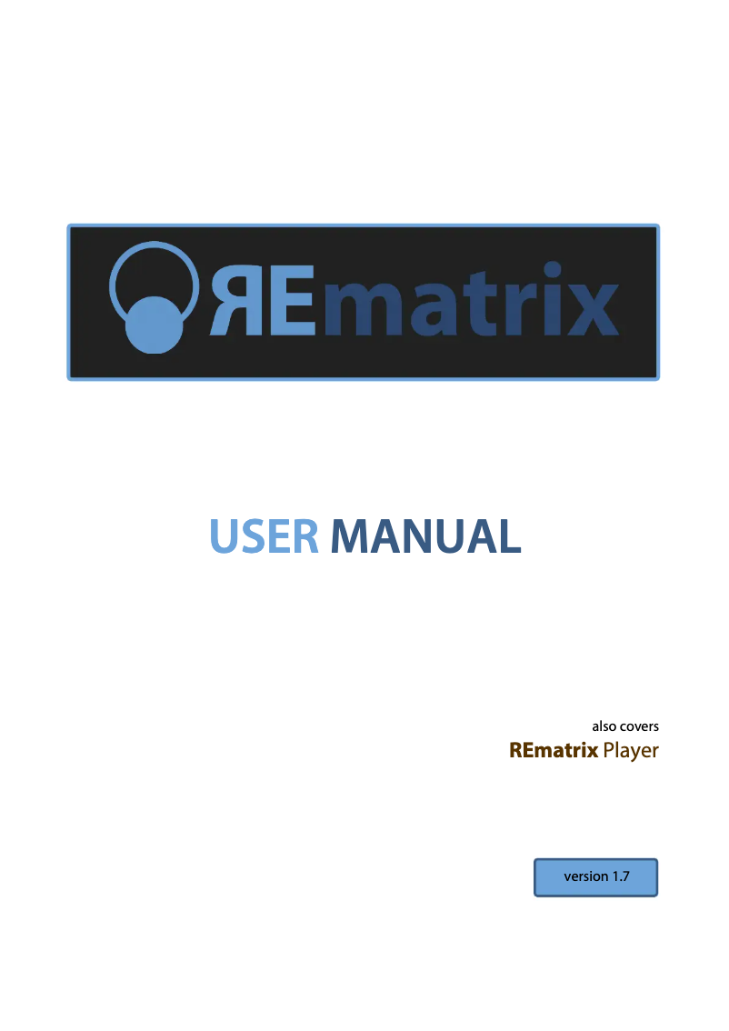 Imagen de la primera página del manual del dispositivo REmatrix