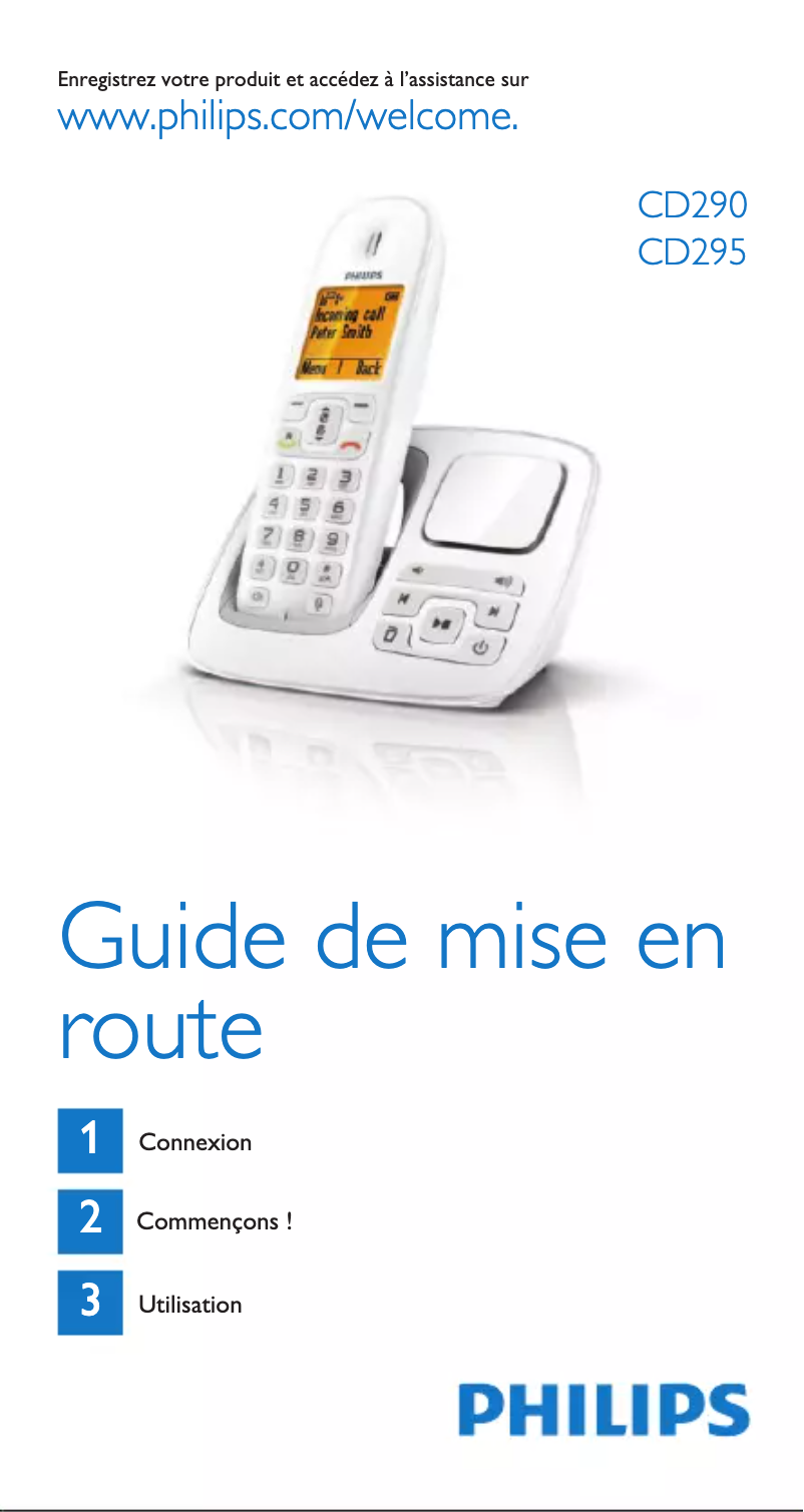 Página nº 1 - Guía de inicio rápido Philips BeNear CD2901W