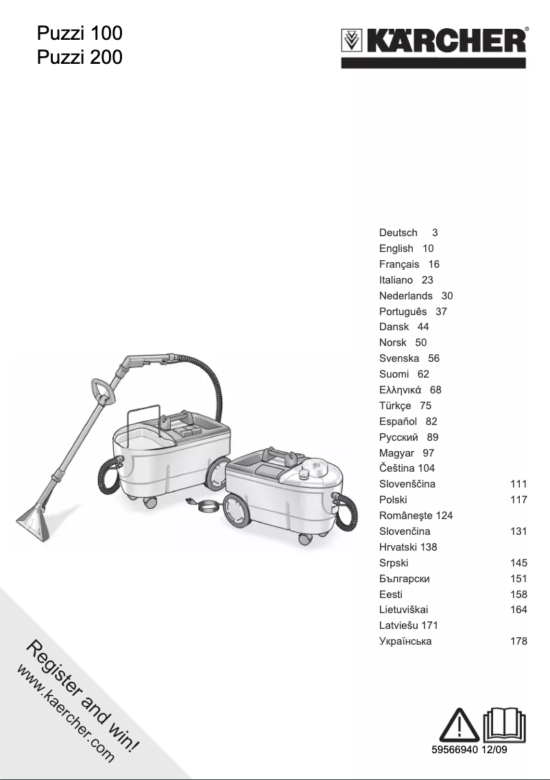 Página 1 del manual Manual de usuario Kärcher Puzzi 100