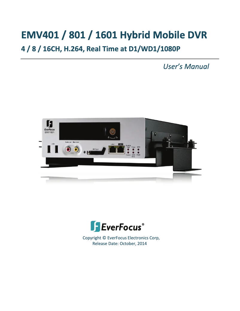 Imagen de la primera página del manual del dispositivo EMV401