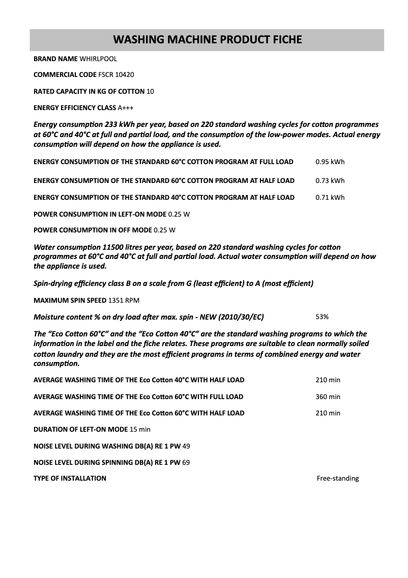 Imagen de la primera página del manual del dispositivo FSCR 10420