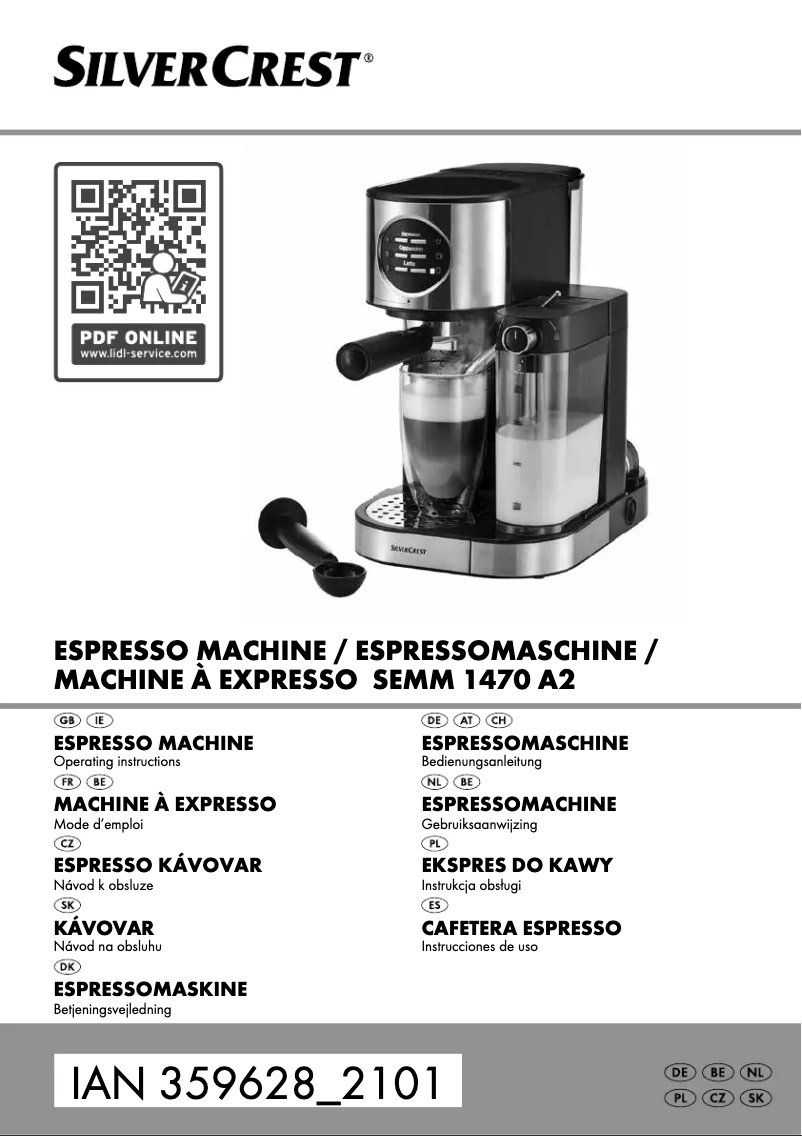 Imagen de la primera página del manual del dispositivo SEMM 1470 A2