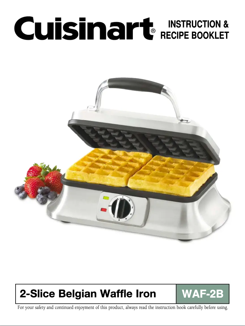 Página 1 del manual Manual de usuario Cuisinart WAF-2B