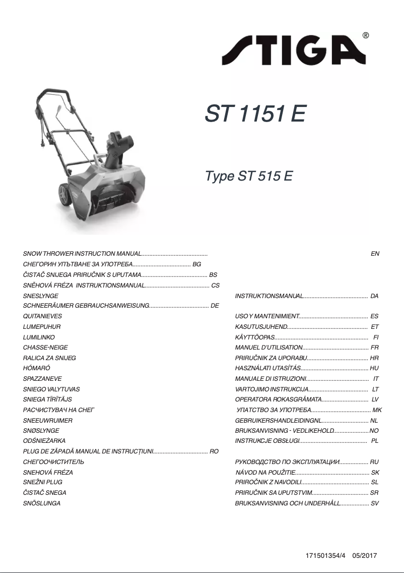 Imagen de la primera página del manual del dispositivo ST 1151 E
