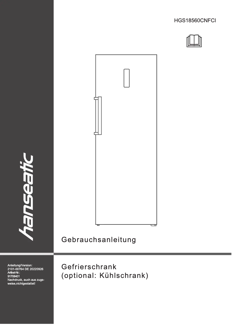 Página nº 1 - Manual de usuario Hanseatic HGS18560CNFCI