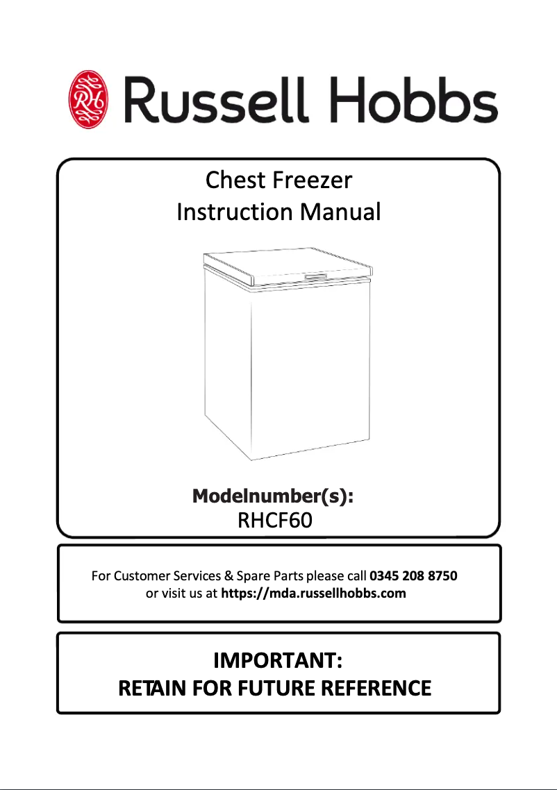 Imagen de la primera página del manual del dispositivo RHCF60