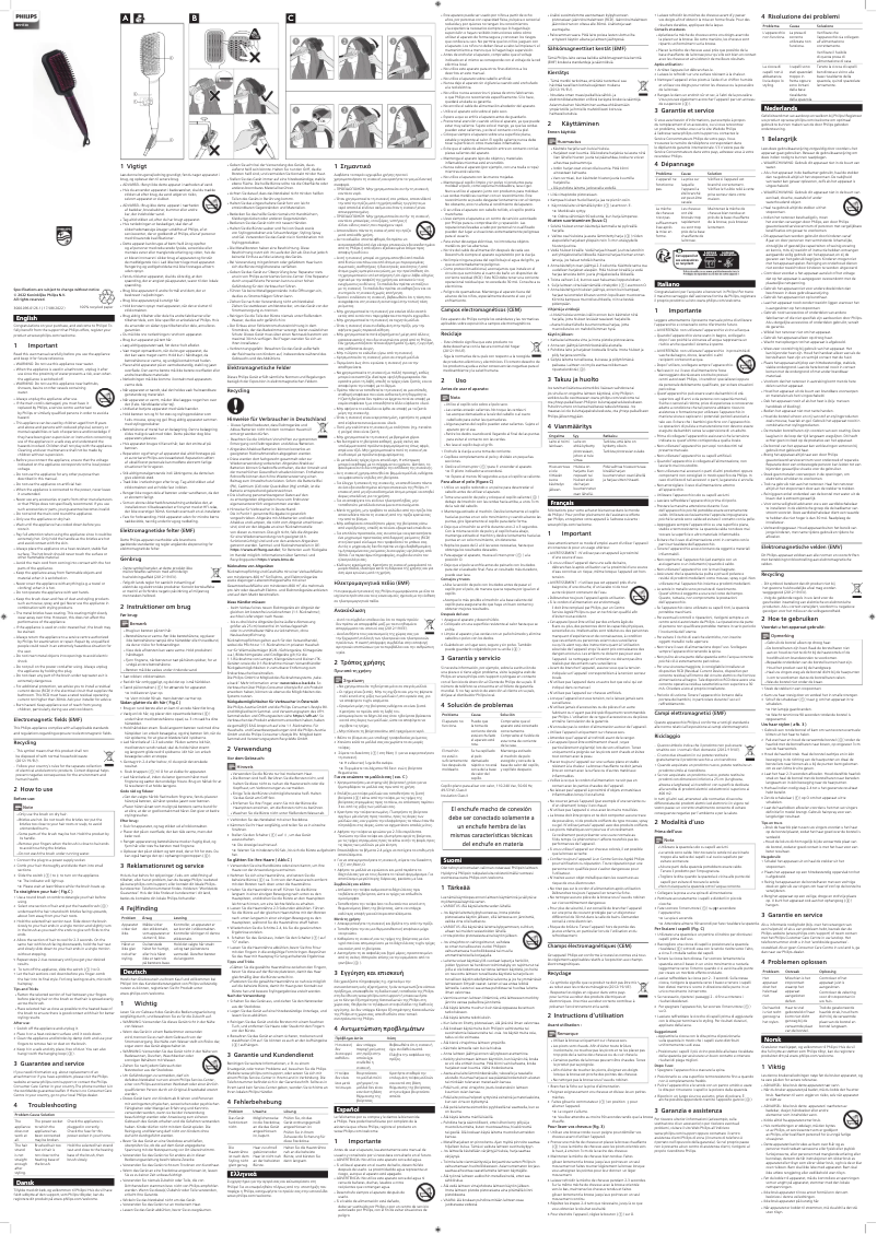 Imagen de la primera página del manual del dispositivo BHH730