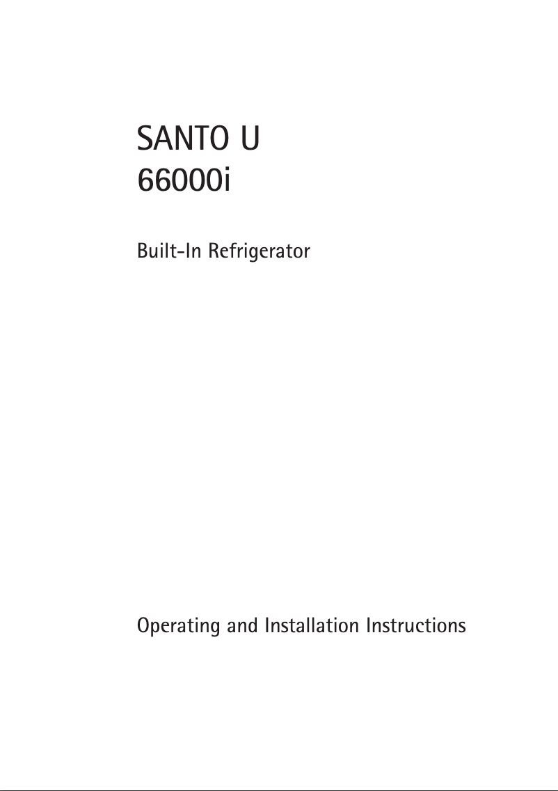 Imagen de la primera página del manual del dispositivo Santo U66000I
