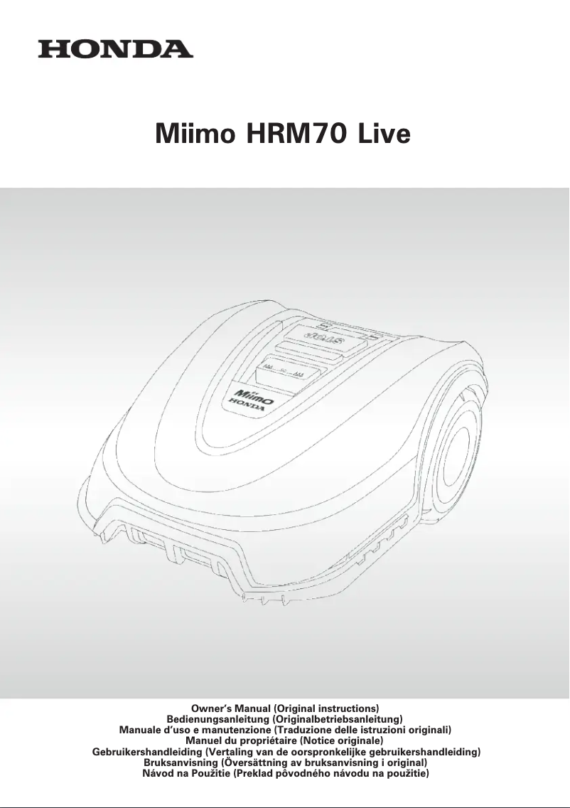 Página 1 del manual Manual de usuario Honda Miimo HRM 70 Live