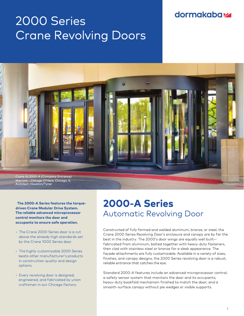 Imagen de la primera página del manual del dispositivo Crane 2000-A