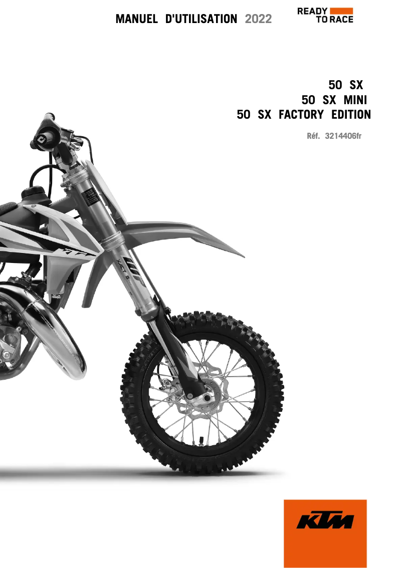 Página 1 del manual Manual de usuario KTM 50 SX Mini (2022)