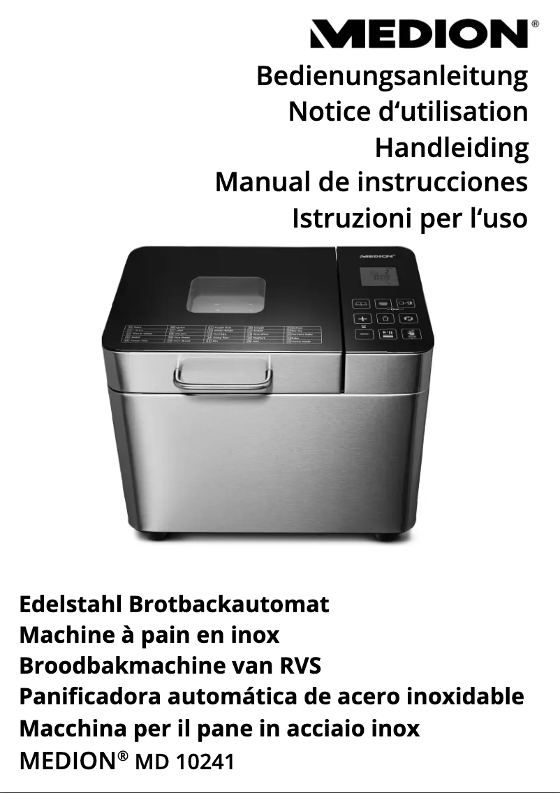 Imagen de la primera página del manual del dispositivo MD 10241