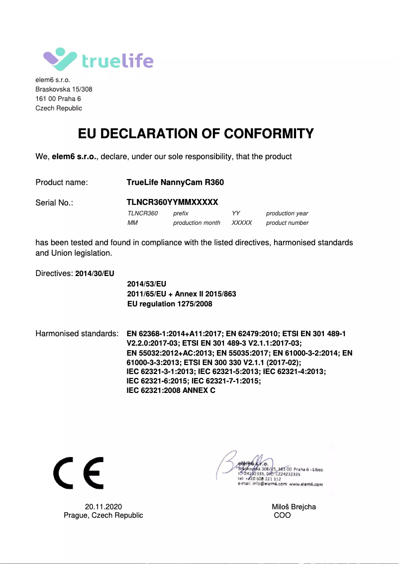 Página nº 1 - Manual de usuario TrueLife NannyCam R360