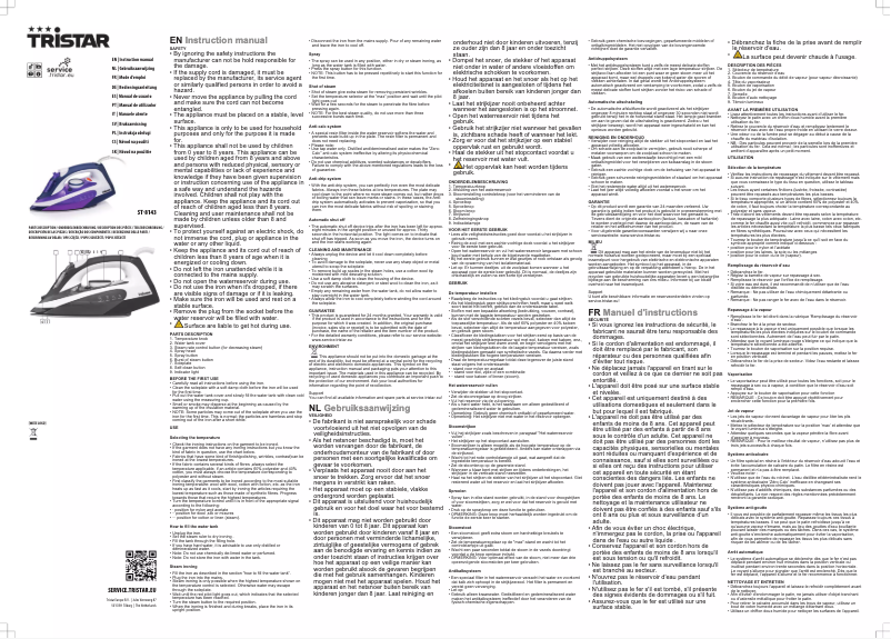 Página 1 del manual Manual de usuario TriStar ST-8143