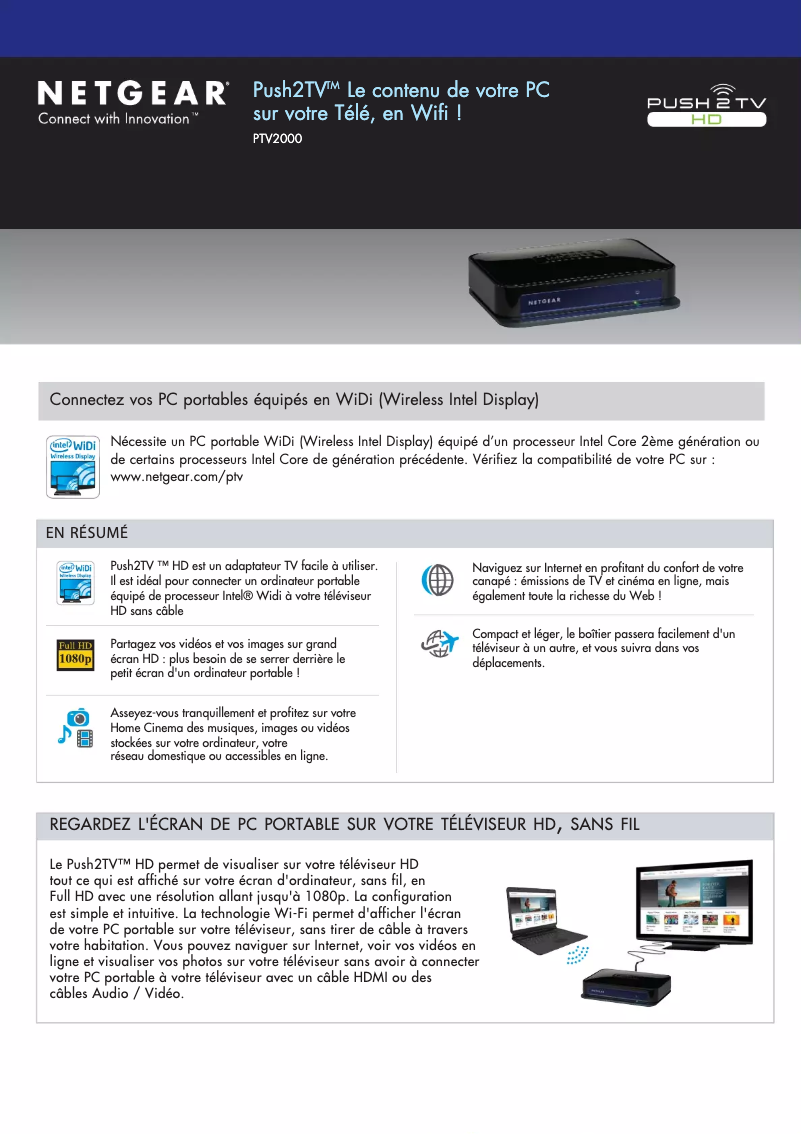 Imagen de la primera página del manual del dispositivo PTV2000