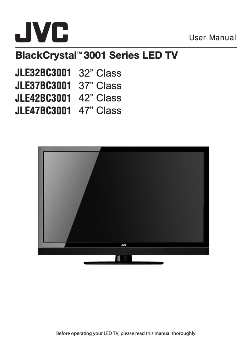 Página 1 del manual Manual de usuario JVC JLE42BC3001